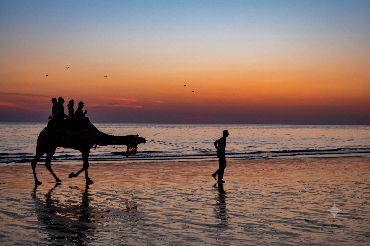 Mandvi, Beach and palace in Kutch. Taxi from Bhuj by Kutch Cab Service